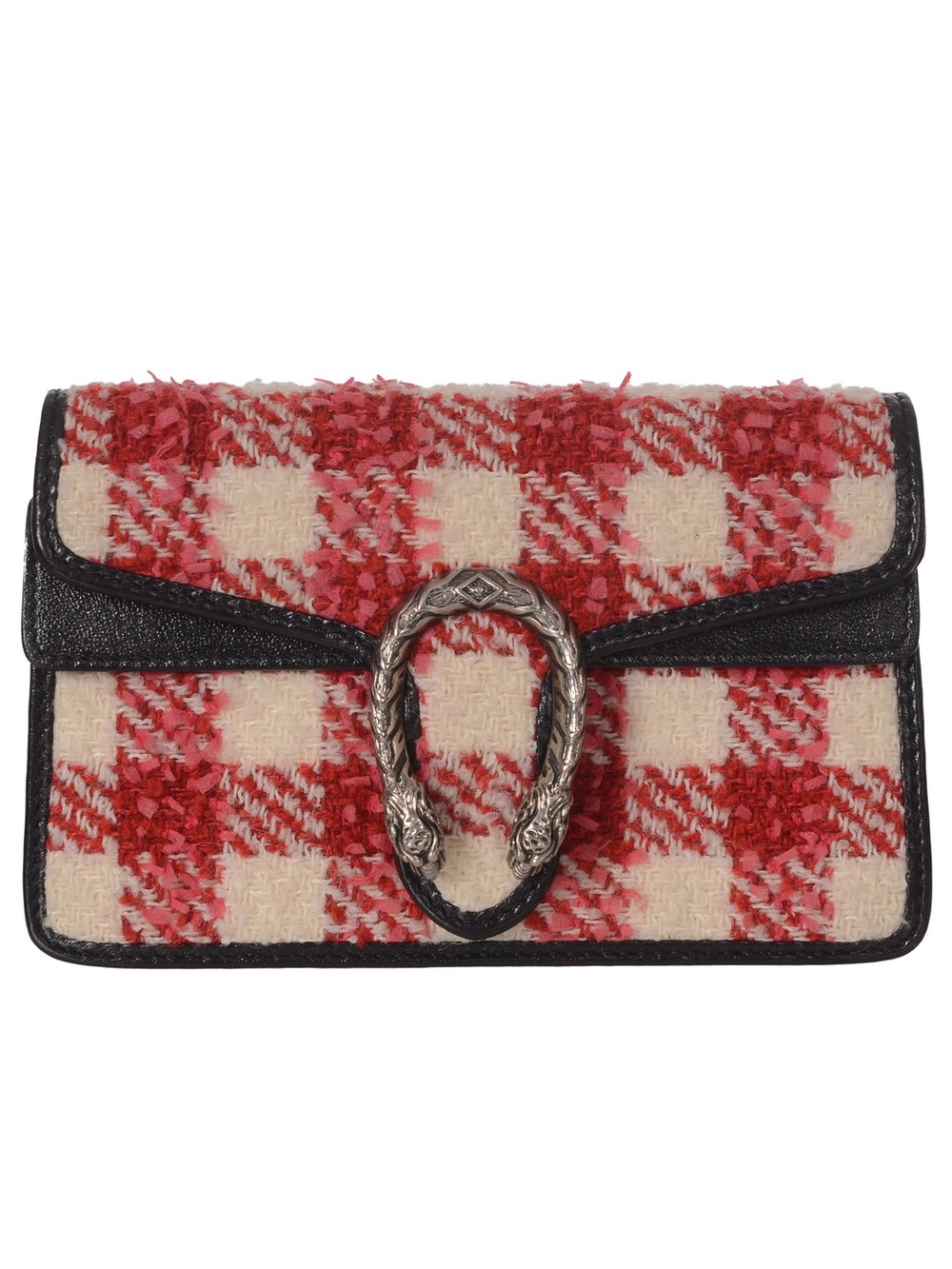 ♥️Gucci Dionysus Emerald Red Plaid Tweed Women's Crossbody Bag ♥️